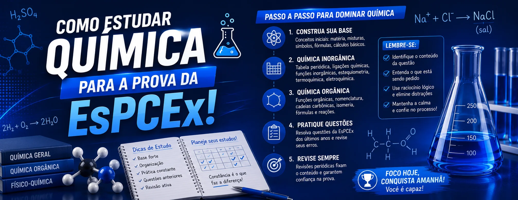 Como estudar Química para a prova da EsPCEx!